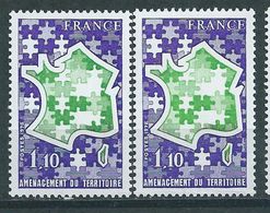 [19] Variété : N° 1995 Aménagement Du Territoire Vert-jaune Au Lieu De Vert + Normal ** - Unused Stamps