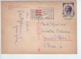 U2174 NICE STAMP AND TIMBRE On Postcard MONTE CARLO, L HOTEL DE PARIS ET LA FACADE DE CASINO - Bollo Storia Postale - Alberghi