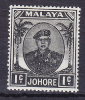 Malaya Johore 1949 Mi. 115      1 C. Sultan Ibrahim Mit Brille MH* - Johore