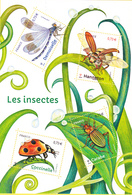 Feuillet Neuf** De 4 T.-P.- Insectes De Nos Jardins Coccinelle Demoiselle Hanneton Carabe - F5148 (Yvert) - France 2017 - Mint/Hinged
