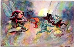 CPA Gnomes Lutin Nain Gnome Elfe Circulé Oilette Thomas Baybank - Fairy Tales, Popular Stories & Legends