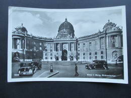 Österreich Alte AK / Echtfoto 1938 Wien I Burg, Michaeltor. Alte Autos / Oldtimer! Hindenburg Frankatur. Ostmark - Wien Mitte