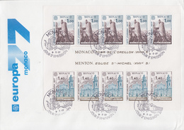 Enveloppe  FDC  1er  Jour   MONACO   Bloc   Feuillet    EUROPA    1977 - 1977