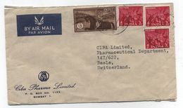 India/Switzerland AIRMAIL COVER HORSE - Airmail