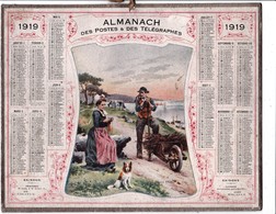 CALENDRIER ALMANACH D' EPOQUE Année 1919 Format 21 X 26 Complet Carte De La Haute Garonne 31 - Tamaño Pequeño : 1901-20