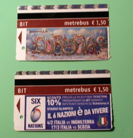 ITALIA 2018, ROMA METREBUS 2 TICKETS, USED - Europa