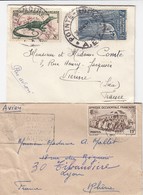 2 TOUTES PETITES LETTRES. POINTE NOIRE ET DAKAR / 3 - Lettres & Documents