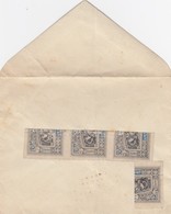 LETTRE AVEC BANDE DE 3 1/2 TIMBRES + 1 AUTRE DEMI.  NEUVE PAS ENVOYEE / 3 - Covers & Documents