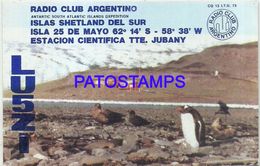 87564 ARGENTINA ANTARTIDA ANTARCTICA EXPEDICION ISLAS SHETLAND DEL SUR & 25 DE MAYO STATION CIENTIFIC RADIO NO POSTCARD - Radio