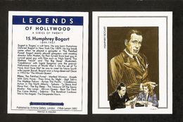HUMPHREY BOGART CARD LEGENDS OF HOLLYWOOD FROM VICTORIA GALLERY - Altri