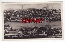 Carte Postale Photo ISTANBUL-ISTAMBOUL-CONSTANTINOPLE (Turquie) Vue De La Ville - La Corne D'Or  - VOIR 2 SCANS - - Turquia