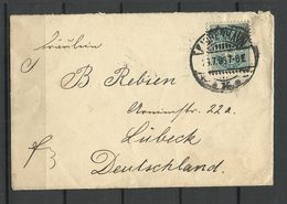 DENMARK Dänemark 1896 Brief Nach Lübeck Mit Michel 33 (1882) Als Einzelfrankatur - Covers & Documents