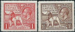 UK - GREAT BRITAIN - ENGLAND - GRAN BRETAGNA  1924, British Empire Exposition 1 & 1,5 - ORIGINAL GUM - Neufs