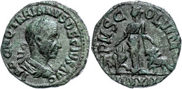 130 Moesia Superior, Viminacium, Æ (12,04g), Trajanus Decius, 249-251. Av: Büste Nach Rechts, Darum "IMP C M Q TRAJANVS  - Röm. Provinz