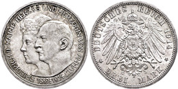 180 3 Mark, 1914, A, Friedrich II. Und Marie, AKS 46, J. 24, Kl. Rf., Vz-st., Katalog: J. 24 Vz-st - Sonstige & Ohne Zuordnung