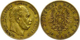 201 10 Mark, 1877, Wilhelm I., Mzz A, Ss., Katalog: J. 245 Ss - Other & Unclassified