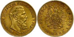 217 20 Mark, 1888, Friedrich III., Ss-vz., Katalog: J. 248 Ss-vz - Sonstige & Ohne Zuordnung