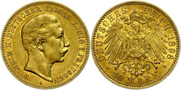 225 10 Mark, 1896, Wilhelm II., Ss-vz., Katalog: J. 251 Ss-vz - Other & Unclassified