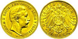 229 10 Mark, 1903, Wilhelm II., Kl. Rf., F. Vz., Katalog: J. 251 - Sonstige & Ohne Zuordnung
