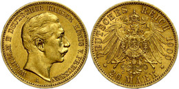 247 20 Mark, 1900, Wilhelm II., Kleinere Randfehler, Vz., Katalog: J. 252 Vz - Sonstige & Ohne Zuordnung