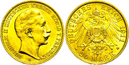 260 20 Mark, 1911, Wilhelm II., Kl. Rf., Vz., Katalog: J. 252 Vz - Sonstige & Ohne Zuordnung