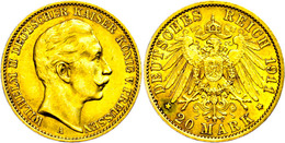 261 20 Mark, 1911, Wilhelm II., Wz. Rf., Ss+., Katalog: J. 252 - Sonstige & Ohne Zuordnung