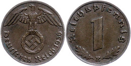 275 1 Reichspfennig, 1936, Mzz E, Vz., Katalog: J. 361 Vz - Sonstige & Ohne Zuordnung