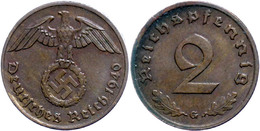 276 2 Reichspfennig, 1940, Mzz G, Vz., Katalog: J. 362 Vz - Sonstige & Ohne Zuordnung