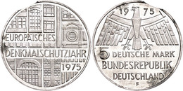 292 5 Mark, 1975, Denkmalschutzjahr, Mit Zainende, Kl. Rf., Vz Aus PP., Katalog: J. 417 VzausPP - Sonstige & Ohne Zuordnung