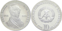 306 10 Mark, 1976, Carl Maria Von Weber, Im Hartplastikkästchen, Verplombt, PP., Katalog: J. 1562 PP - Sonstige & Ohne Zuordnung