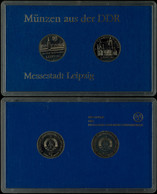 383 1984, Thematischer Kursmünzensatz Messestadt Leipzig Mit 5 Mark Thomaskirche Leipzig Und Altes Rathaus Leipzig, In H - Münz- Und Jahressets