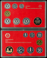 384 1985, 1  Pfennig Bis 5 Mark, Kursmünzensatz, Dresdener Frauenkirche, Auflage Nur 2.816 Stück, In Hartplastik, PP.  P - Münz- Und Jahressets