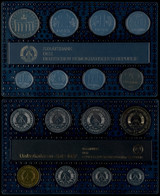 395 1987, KMS Von 1 Pfennig Bis 5 Mark, 8 Münzen, 5 Mark Brandenburger Tor, In Noppenfolie Eingeschweißt, St.  St - Münz- Und Jahressets