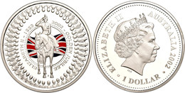 413 1 Dollar, 2002, 50 Jahrestag Der Thronbesteigung Elizabeth II. (Tampondruck), KM 632, Schön 704, Im Etui Mit Kapsel  - Sonstige & Ohne Zuordnung