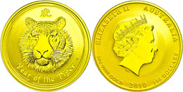 428 100 Dollars, Gold, 2010, Year Of The Tiger, 1 Unze, KM 1323, In Kapsel, St.  St - Sonstige & Ohne Zuordnung