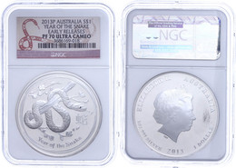 430 Dollar, 2013, P, Year Of The Snake, In Slab Der NGC Mit Der Bewertung PF70 Ultra Cameo, Early Releases. - Sonstige & Ohne Zuordnung