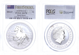 432 Dollar, 2014, P, Stocck Horse, In Slab Der PCGS Mit Der Bewertung MS70, First Strike-Flag Label. - Sonstige & Ohne Zuordnung