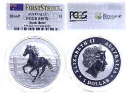 435 Dollar, 2014, P, Stock Horse, In Slab Der PCGS Mit Der Bewertung MS70, First Strike-Flag Label. - Sonstige & Ohne Zuordnung