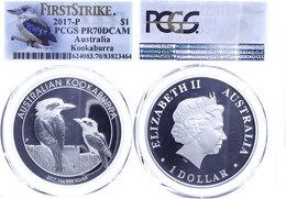 446 Dollar, 2017, P, Kookaburra, In Slab Der PCGS Mit Der Bewertung PR70DCAM, First Strike, Kookaburra Label. - Sonstige & Ohne Zuordnung