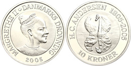 465 10 Kronen, 2005, Das Hässliche Entlein, KM 906, Mit Zertifikat In Ausgabeschatulle, PP.  PP - Dänemark
