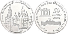 505 50 Euro, Silber, 2009, 60 Jahre UNESCO - Emblem Und Hauptsitz Von UNESCO, 163,8 G, Sch. 1032, Mit Zertifikat Im Orig - Other & Unclassified