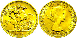 528 Sovereign, Gold, 1968, Elisabeth II., Fb. 417, Vz-st.  Vz-st - Sonstige & Ohne Zuordnung