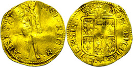 534 Modena, Dukat (3,35g), O.J. (1598-1628), Cesare D'Este, Nach Ungarischem Vorbild, Fb. 763, Wellig, S-ss.  S-ss - Sonstige & Ohne Zuordnung