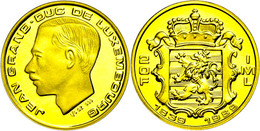 580 20 Francs, Gold, 1989, Jean, 150. Jahre Unabhängigkeit, Fb. 12, PP  PP - Luxemburg