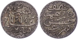 584 1/2 Dirham (1,43g), 1896 (AH 1314), Moulay Al-Hasan I., KM 4, Vz-st.  Vz-st - Marokko (1956-...)