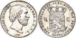 606 1/2 Gulden, 1858, Wilhelm III., Schulman 625, Avers Etwas Berieben, Vz.  Vz - Sonstige & Ohne Zuordnung
