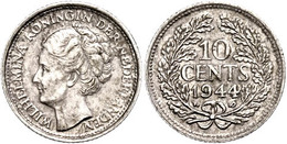 627 10 Cent, 1944, P, Wilhelmina, Schulman 1059, Vz.  Vz - Sonstige & Ohne Zuordnung