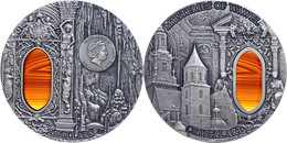 640 2 Dollars, 2013, Crystal Art - Mysteries Of Wawel, 2 Unze Silber, Oxidiert, Etui Mit OVP Und Zertifikat, St. Auflage - Niue
