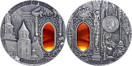 641 2 Dollars, 2013, Crystal Art - Mysteries Of Wawel, 2 Unze Silber, Oxidiert, Etui Mit OVP Und Zertifikat, St. Auflage - Niue