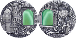655 2 Dollars, 2014, Crystal Art - Secrets Of Pena, 2 Unze Silber, Antik Finish, Etui Mit OVP Und Zertifikat, St. Auflag - Niue